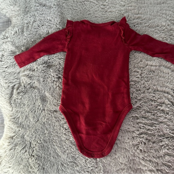 2 piece burgundy and cream baby girl outfit. 6 months - PL:  Baby - Picture 5 of 8